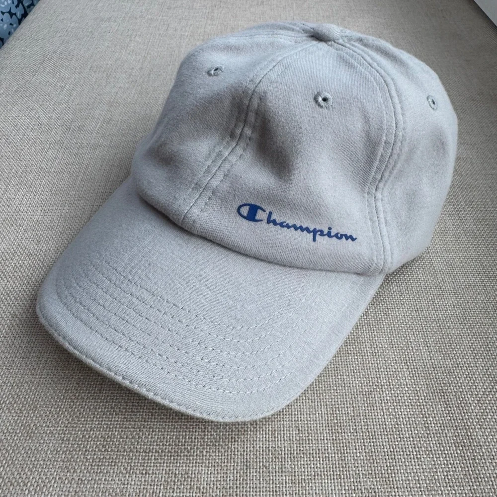 Champion Mens Gray Cotton Adjustable Dad Hat Baseball Cap OSFA